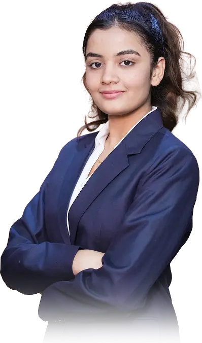 MBA student girl with laptop studying at Narayana Business School Ahmedabad