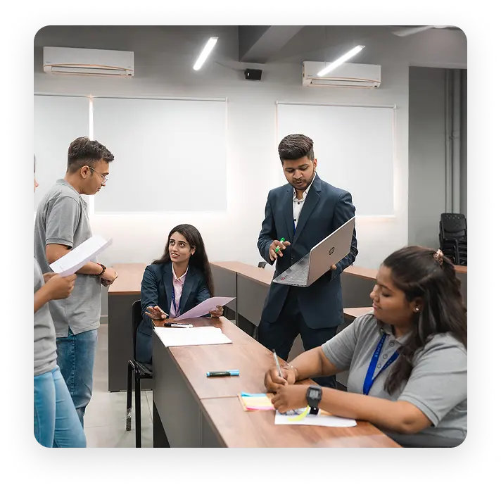 NBS MBA students taking NBSAT entrance test at Narayana Business School