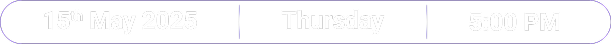 Thursday, May 15th, 2025 at 5:00 PM